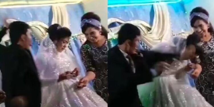 Γαμπρός στη γαμήλια τελετή βαράει μπουνιά στο κεφάλι της νύφης