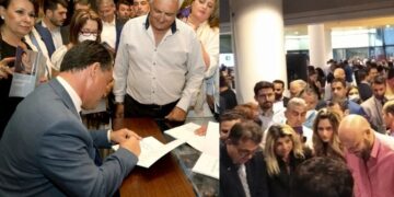 Ουρές για ένα αυτόγραφο: Ο Άδωνις Γεωργιάδης εμφανίστηκε στην οδό Πειραιώς και προκάλεσε το αδιαχώρητο[video]