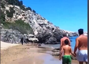 Ρόδος: Δεκάδες μετανάστες έφτασαν σε παραλία με ξαπλώστρες και τουρίστες να κοιτούν αποσβολωμένοι (video)