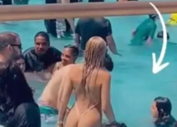 «Θύελλα» αντιδράσεων για το G-string γυναίκας σε πισίνα – Δίπλα της ήταν παιδιά και γονείς