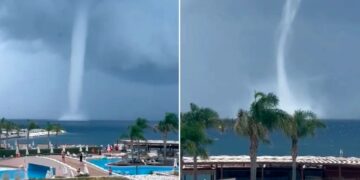 Χαλκιδική: Μεγάλος υδροστρόβιλος κοντά στην ακτή[video]