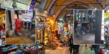 Alldaynews.gr «Πνίγηκε» από τη βροχή το Μεγάλο Παζάρι – Με σκούπες μάζευαν τα νερά οι έμποροι