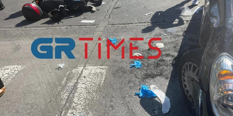 Θεσσαλονίκη: Έπαθε ανακοπή στο τιμόνι και προκάλεσε τροχαίο – Σε κρίσιμη κατάσταση ο δικυκλιστής (φωτο, video)