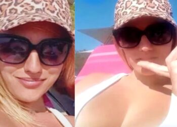 Η Άννα Κορακάκη ποζάρει στα βράχια με κίτρινο μπικίνι και είναι πραγματικά μια θεά