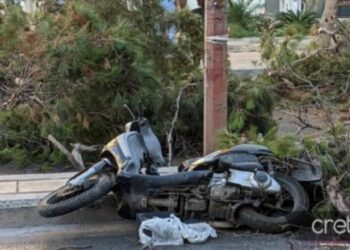 Τραγωδία στην Κρήτη: Νεκρός 50χρονος οδηγός μηχανής – Καταπλακώθηκε από δέντρο (φωτο, video)