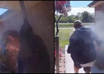 Η στιγμή που πατέρας πυροβολεί τον πρώην σύντροφο της κόρης του που πήγε να εισβάλει σπίτι – ΣΚΛΗΡΟ ΒΙΝΤΕΟ