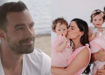 «Έλιωσε» το Instagram με το βίντεο του Τανιμανίδη: Οι δίδυμες λένε «μπαμπά» κι αuτός κυλιέται στα πατώματα