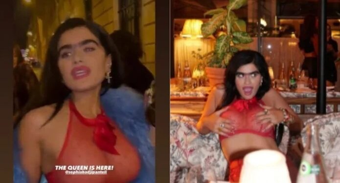 Σοφία Χατζηπαντελή: Με αποκαλυπτικό κόκκινο see-through look στο Παρίσι (φωτο, video)