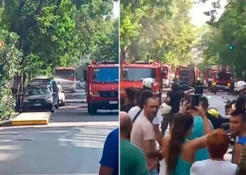 Alldaynews.gr Εκρήξεις και φωτιά σε μαγαζί με φιάλες υγραερίου στην Αχαρνών