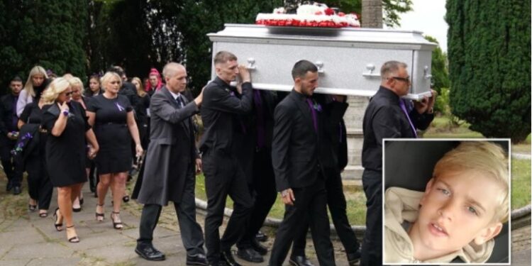 Mourners gather at funeral to say final goodbye to Archie Battersbee