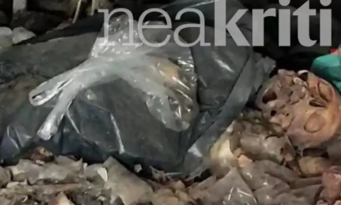 Ανατριχιαστικές εικόνες από οστεοφυλάκιο-χωματερή στην Κρήτη - Οστά δίπλα σε πλαστικά στεφάνια