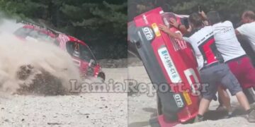 EKO Ράλλυ Ακρόπολις: Εντυπωσιακή τούμπα αγωνιστικού (video)