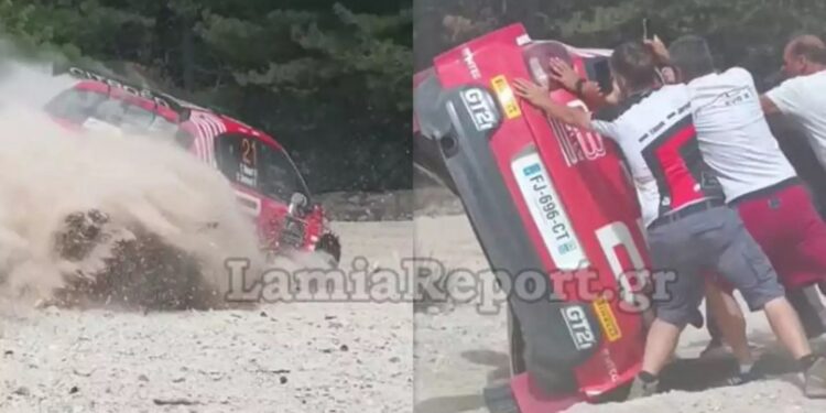 EKO Ράλλυ Ακρόπολις: Εντυπωσιακή τούμπα αγωνιστικού (video)