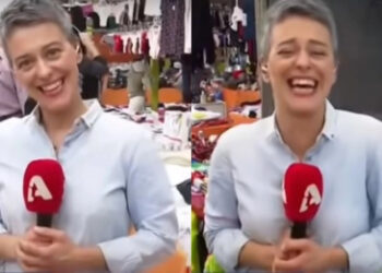Viral η Λαρισαία ρεπόρτερ που δεν σταματούσε να γελάει: «Πόσα τσίπουρα έχεις πιει;» (vid)