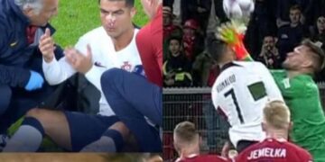 Σοβαρός τραυματισμός του Κριστιάνο Ρονάλντο από τον Βατσλίκ: Βγήκε αιμόφυρτος από το γήπεδο (vids)