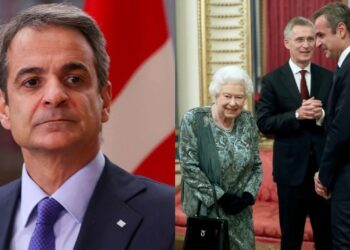 Xαμός στο διαδίκτυο με την προσβλητική φωτογραφία του Κυριάκου Μητσοτάκη με την Βασίλισσα Ελισάβετ