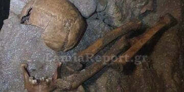 Δερβενοχώρια: Βρέθηκε ανθρώπινος σκελετός και χειροβομβίδα σε σπηλιά[photo]