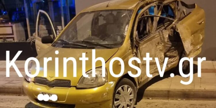 Τράκαρε μόνος του σε άδειο δρόμο και σταμάτησε έξω από φούρνο[photo]