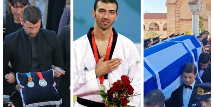 Alldaynews.gr Κηδεία Αλέξανδρου Νικολαΐδη: Η ανατριχιαστική στιγμή με τον Μουρούτσο να μεταφέρει τα Ολυμπιακά μετάλλιά του