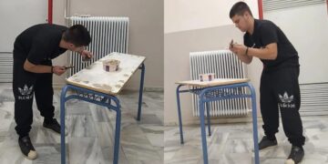 Alldaynews.gr Υπάρχουν κι αυτά τα παιδιά: Μαθητής στο ΕΠΑΛ επισκευάζει τα θρανία του σχολείου στα κενά μεταξύ των μαθημάτων