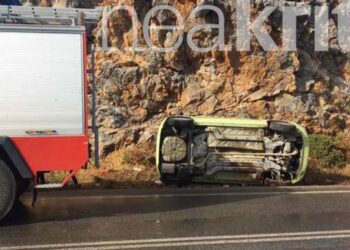 Τροχαίο στο Ηράκλειο Κρήτης – Σώες απεγκλωβίστηκαν μητέρα και κόρη