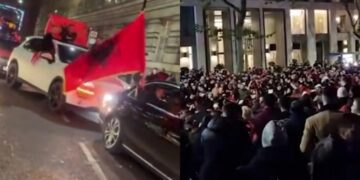 Alldaynews.gr Τρελό γλέντι Αλβανών: Παρέλυσε το Λονδίνο (vids)