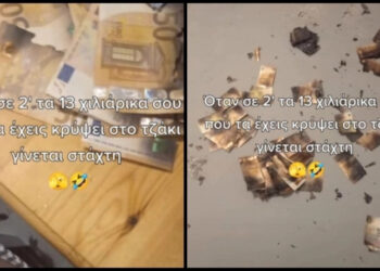 Σοκ: Ελληνίδα είχε κρύψει 13.000 ευρώ στο τζάκι και πήραν φωτιά όταν το άναψε ο άνδρας της (video)
