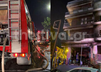 Μεγάλη φωτιά σε κατάστημα με χαλιά στη Θεσσαλονίκη (φωτο, video)