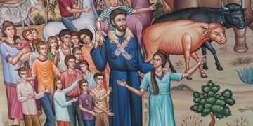 Alldaynews.gr Κιβωτός του Κόσμου: Ο πατέρας Αντώνιος σε… αγιογραφία ως Νώε μαζί με την πρεσβυτέρα