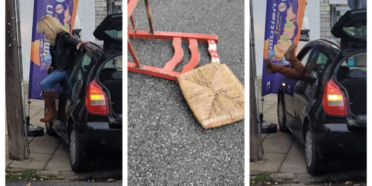 Alldaynews.gr Απίστευτο συμβάν! Γυναίκα στο τσακίρ κέφι σταμάτησε το αμάξι της στη μέση του δρόμου, άρχισε να χορεύει και να πετάει καρέκλες