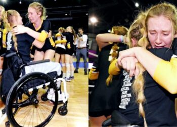 Η δύναμη ψυχής της τους συγκίνησε όλους: 16χρονη παίκτρια βόλεϊ σηκώθηκε για σερβίς από το αναπηρικό καροτσάκι (video)