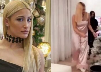 Χρυσό και λευκό.. ακουμπάει το ταβάνι: Το δέντρο που στόλισε η Ιωάννα Τούνη είναι το ωραιότερο της σόουμπιζ