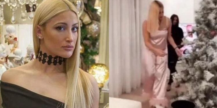 Χρυσό και λευκό.. ακουμπάει το ταβάνι: Το δέντρο που στόλισε η Ιωάννα Τούνη είναι το ωραιότερο της σόουμπιζ