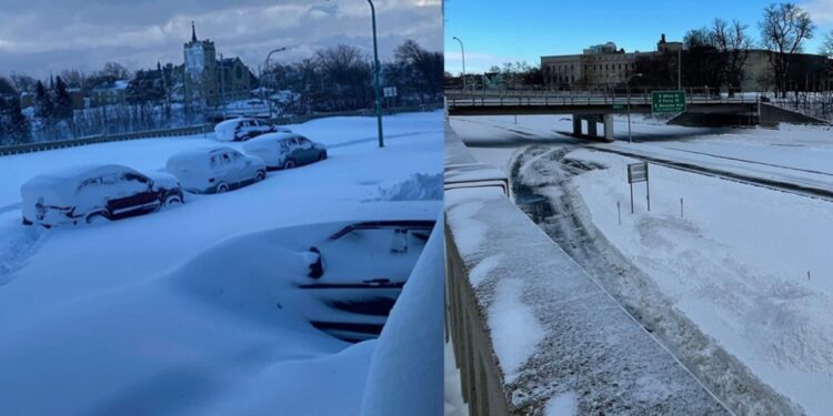 Νεκροί μέσα στα αυτοκίνητα και πάνω σε σωρούς απο το χιόνι στις ΗΠΑ[video]