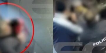 Καρέ-καρέ η στιγμή που ο αστυνομικός σώζει την γυναίκα στην Κοζάνη, η οποία παραλίγο να πνιγεί με σουβλάκι (video)