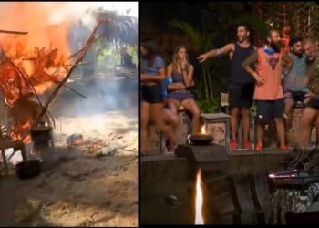 Στον «αέρα» το Survivor: Πήρε φωτιά καλύβα, έπιασαν παίκτη με κινητό και αποχώρησαν από το συμβούλιο (video)