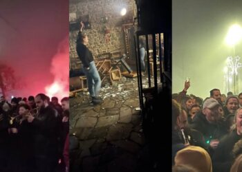 Γνωστό μαγαζί στη Λάρισα έβαλε «λουκέτο» και έγινε χαμός στο τελευταίο γλέντι: «Έφευγαν» τραπέζια, πιάτα, άναψαν και καπνογόνα