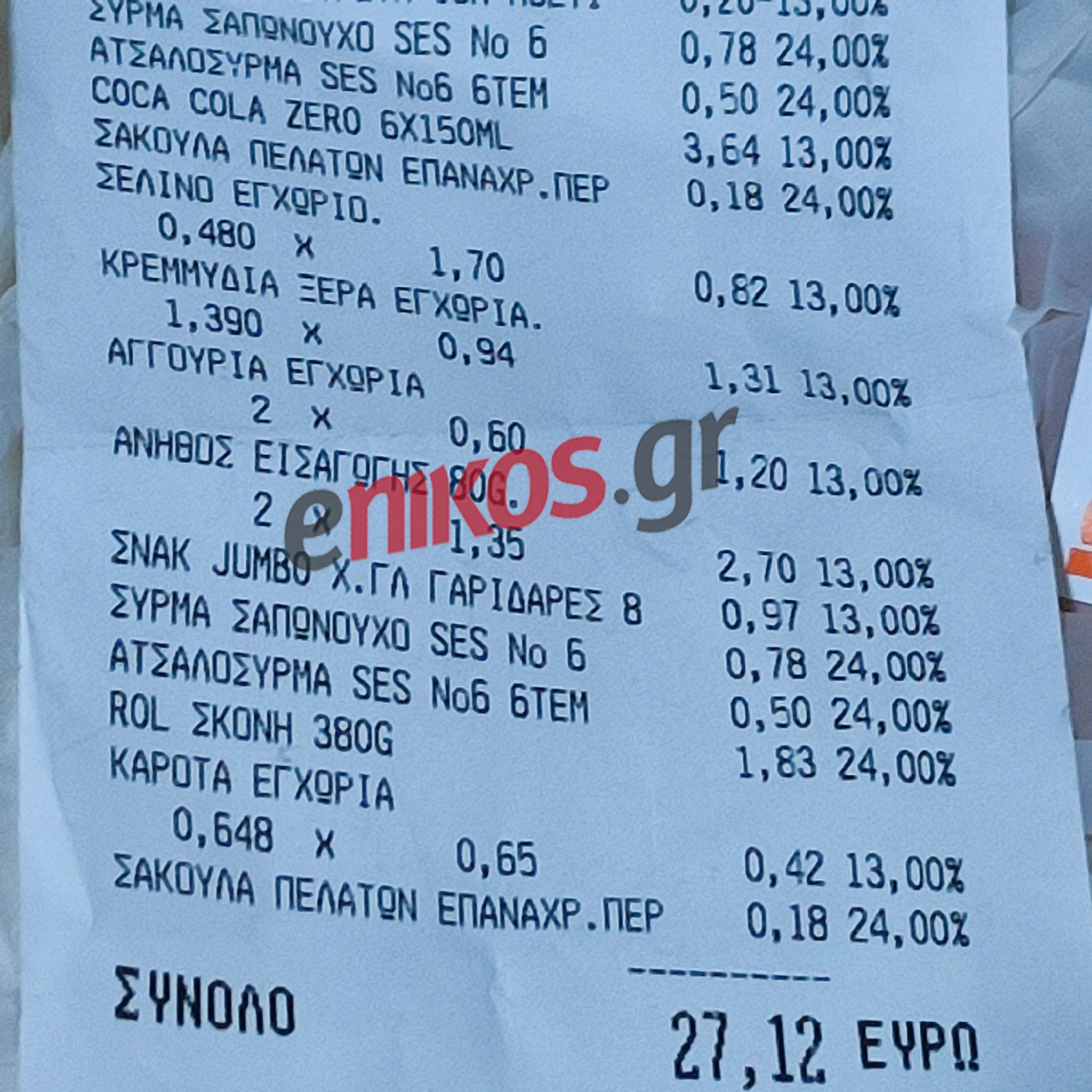 «Ζαλίζει» η ακρίβεια: 2,70 ευρώ για δύο ματσάκια άνηθο σε μεγάλη αλυσίδα super market (φωτο)