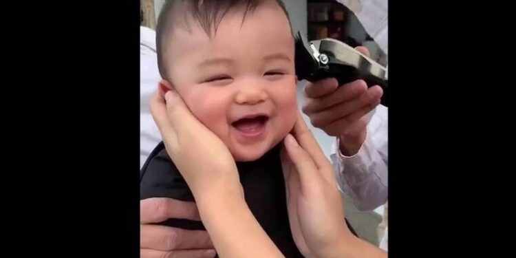 Alldaynews.gr Νήπιο κουρεύεται για πρώτη φορά και ξεκαρδίζεται στα γέλια