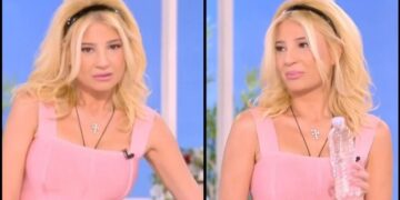 Alldaynews.gr Παραλίγο ατύχημα στον ΣΚΑΪ: Η Σκορδά πήγε να κάτσει πάνω σε μπουκάλι με νερό (video)