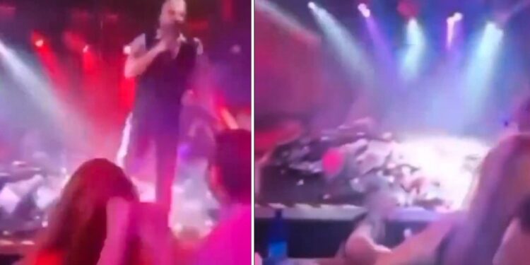 Σοκαριστικό Βίντεο: Η στιγμή που ο Δάντης πέφτει από την πίστα την ώρα που τραγουδάει