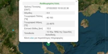 Δυνατός σεισμός στη Χαλκιδική – Ταρακουνήθηκε και η Θεσσαλονίκη