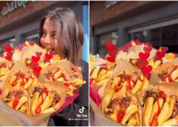 Θεσσαλονίκη: Σουβλατζίδικο φτιάχνει μπουκέτα με… πιτόγυρα για την ημέρα του Αγίου Βαλεντίνου (video)