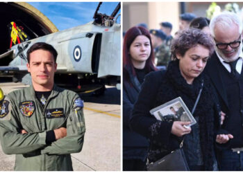 Με την φωτογραφία του αγκαλιά η μάνα, σπαράζει ο πατέρας του: Θρήνος στην κηδεία του υποσμηναγού (φωτο, video)