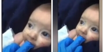 Σεισμός Τουρκία-Δάκρυσαν Όλοι! Μωρό που σώθηκε πιπιλάει το δάχτυλο του Έλληνα διασώστη[video]