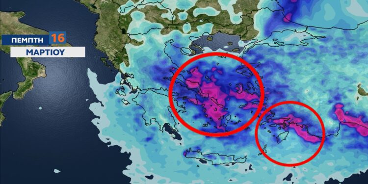 Alldaynews.gr Καιρός -Μαρουσάκης: Έρχεται επικίνδυνη κακοκαιρία από αύριο -Ποιες περιοχές θα «χτυπήσει»