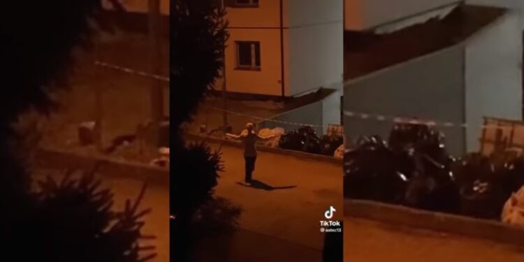 Χαμός με την αγριεμένη ηλικιωμένη που χορεύει μεσάνυχτα στο δρόμο κρατώντας ένα μαχαίρι![video]