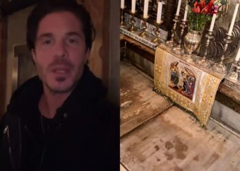 Ο Νίκος Οικονομόπουλος στον Πανάγιο Τάφο στα Ιεροσόλυμα (φωτο, video)
