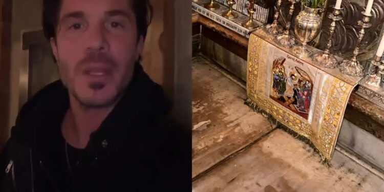 Alldaynews.gr Ο Νίκος Οικονομόπουλος στον Πανάγιο Τάφο στα Ιεροσόλυμα (φωτο, video)