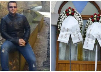 Τέμπη-Θρήνος: Τελευταίο «αντίο» στον μηχανοδηγό Νίκο Ναλμπάντη παρουσία του πατέρα του